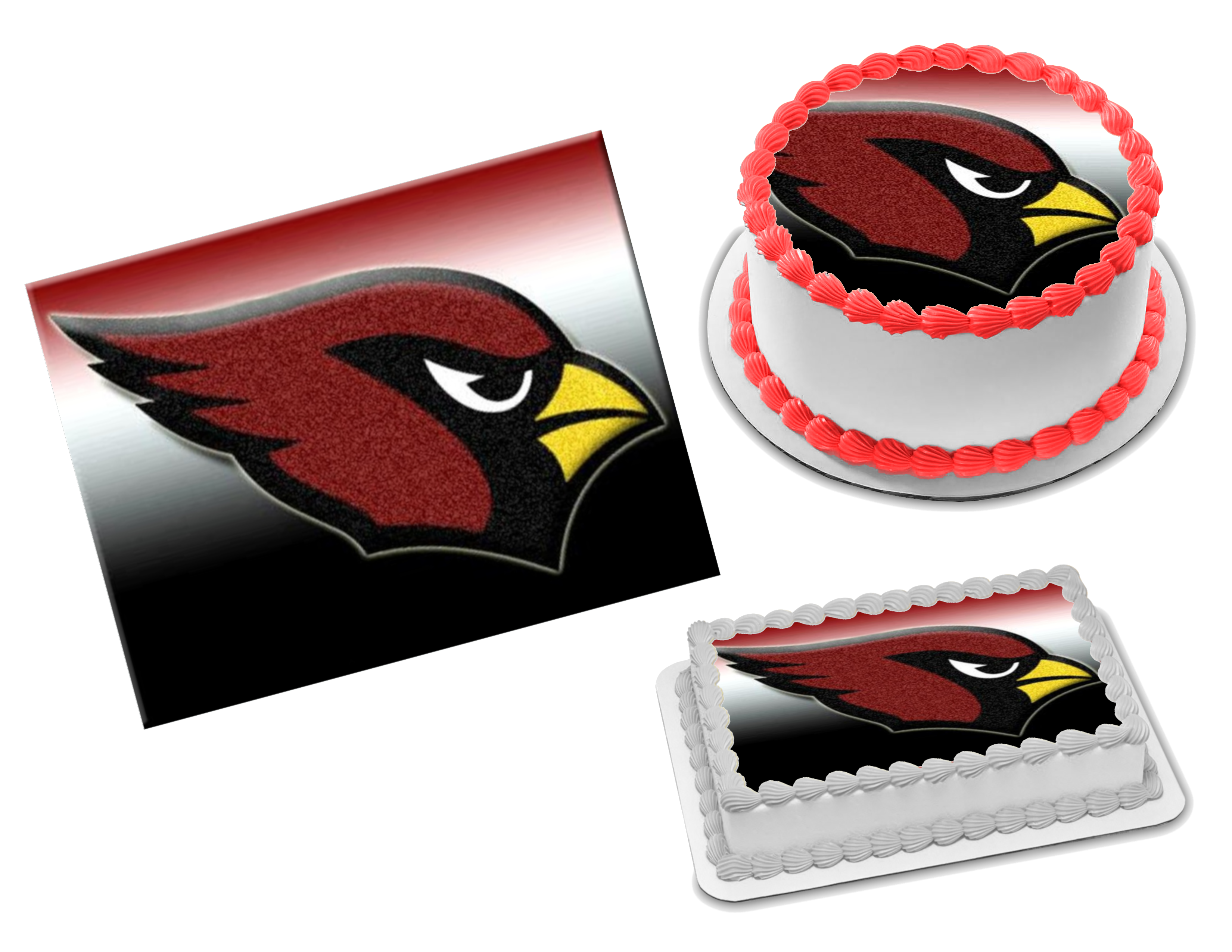 Arizona Cardinals Edible Image Cake Topper Personalized Birthday