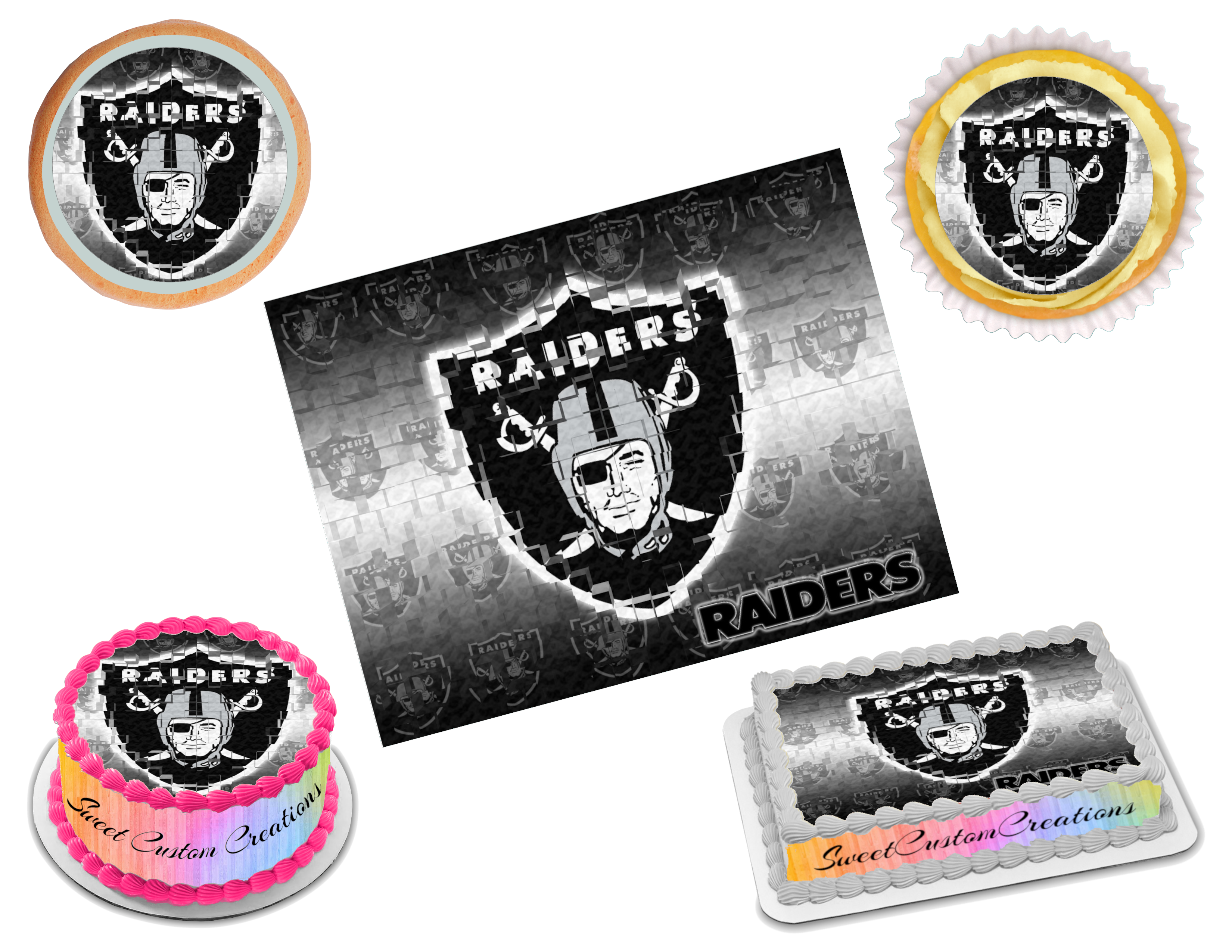 Las Vegas Raiders Edible Image Frosting Sheet #11 (70+ sizes)