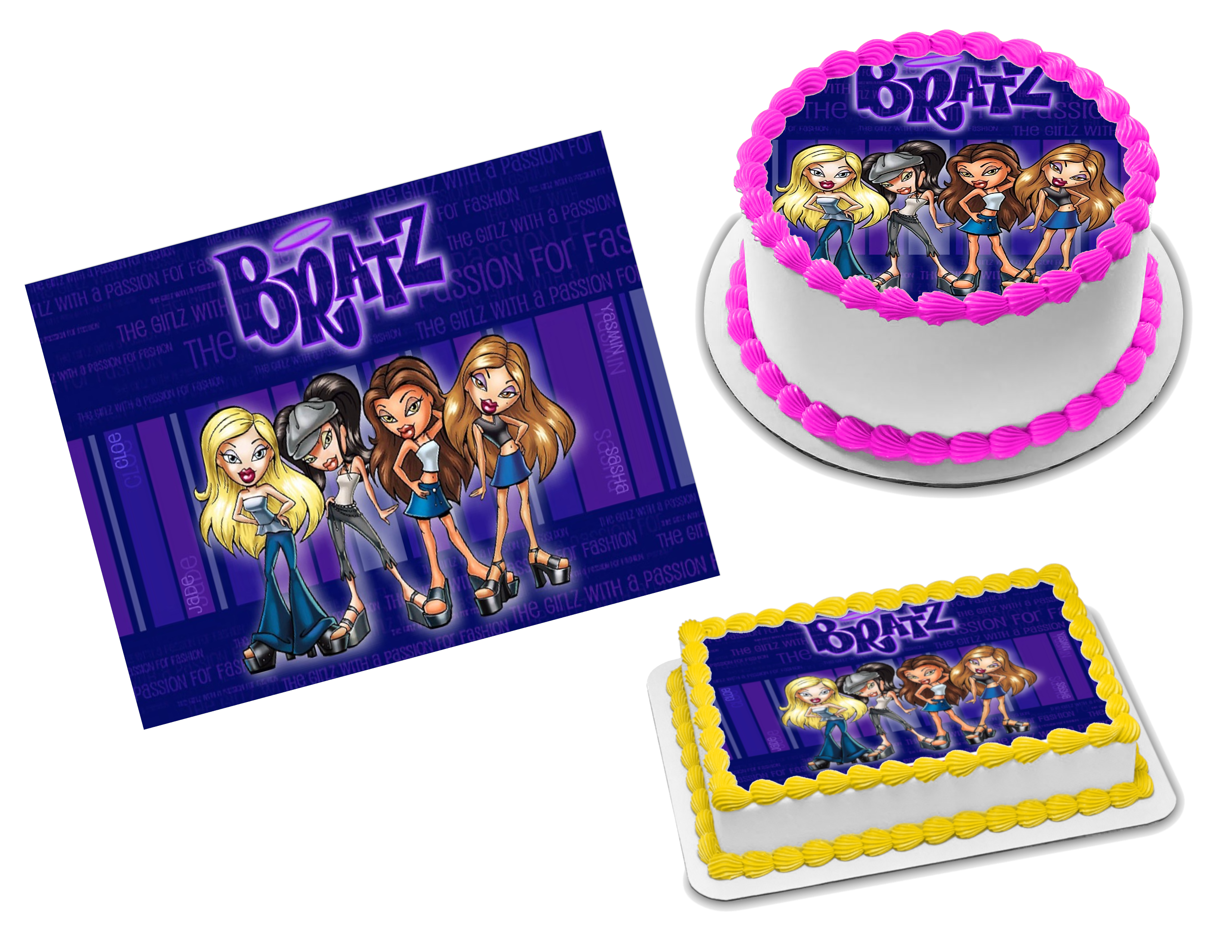 Bratz Edible Image Frosting Sheet #14 Topper (70+ sizes) – Sweet