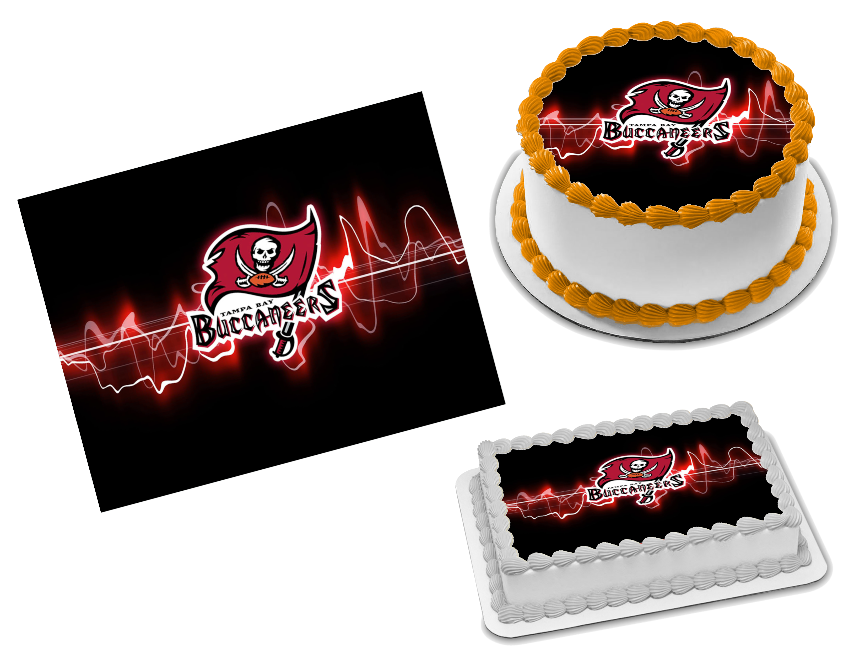 Tampa Bay Buccaneers Birthday Cake Topper Template DIY