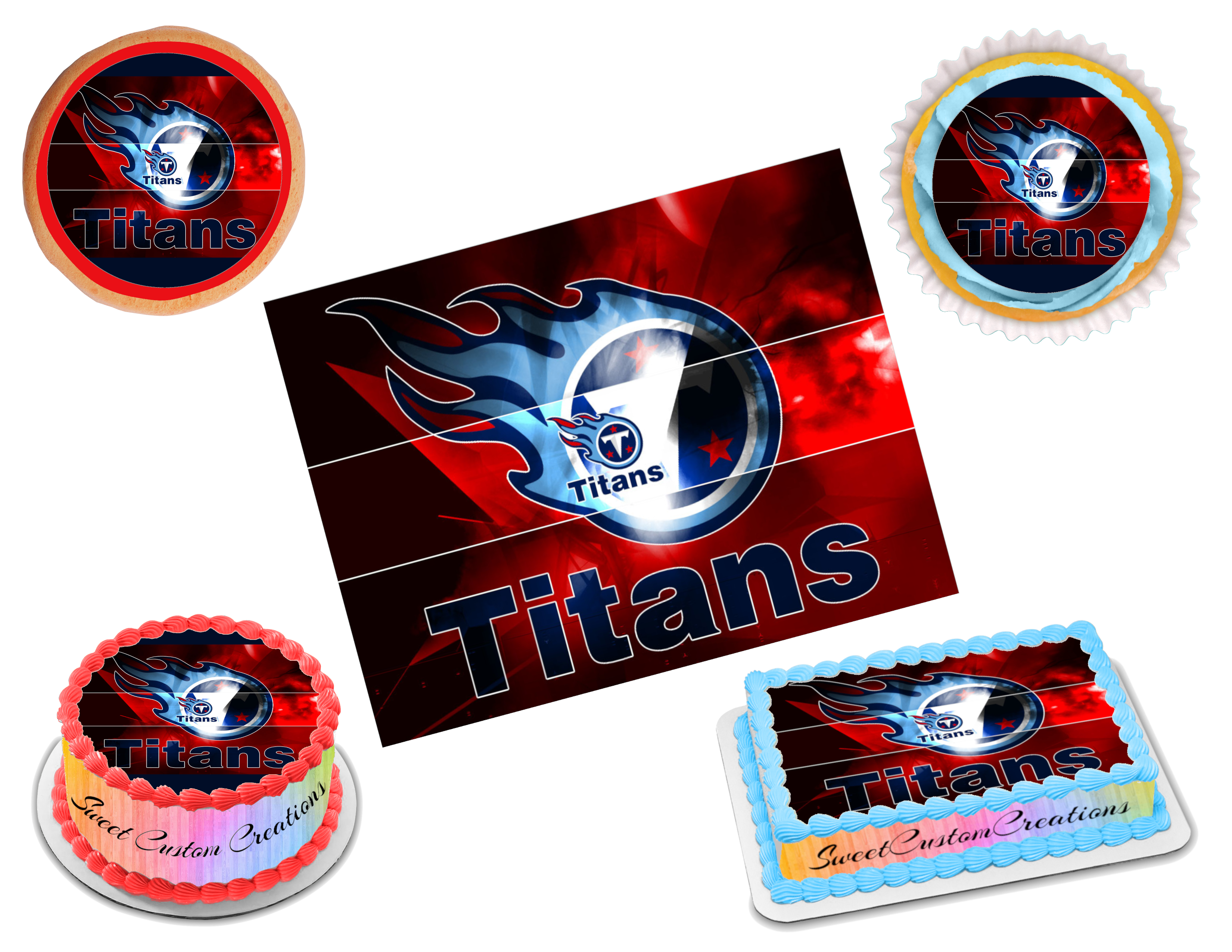 Tennessee Titans Edible Image / Tennessee Titans Cake Topper / 