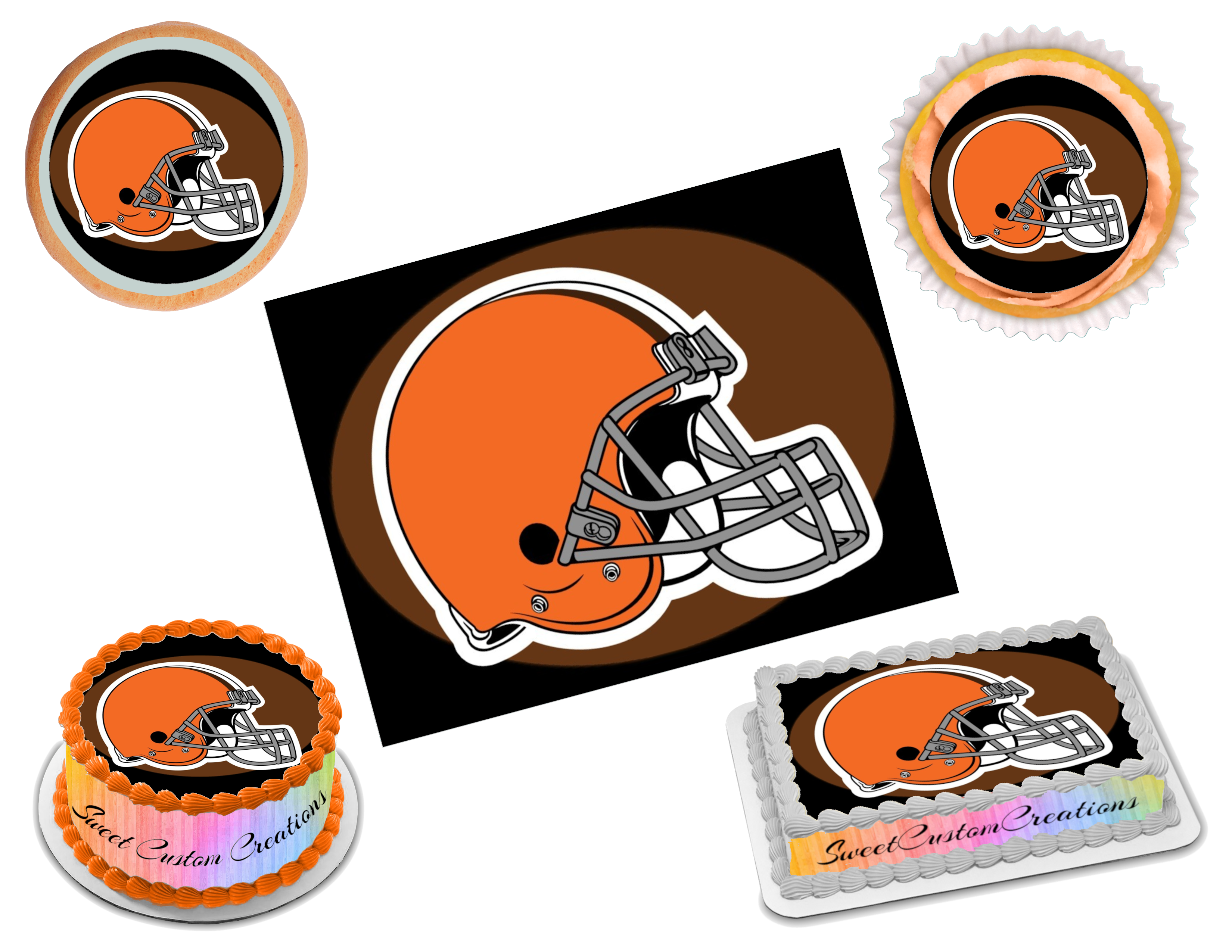 Cleveland Browns Edible Cake Toppers Round – Cakecery