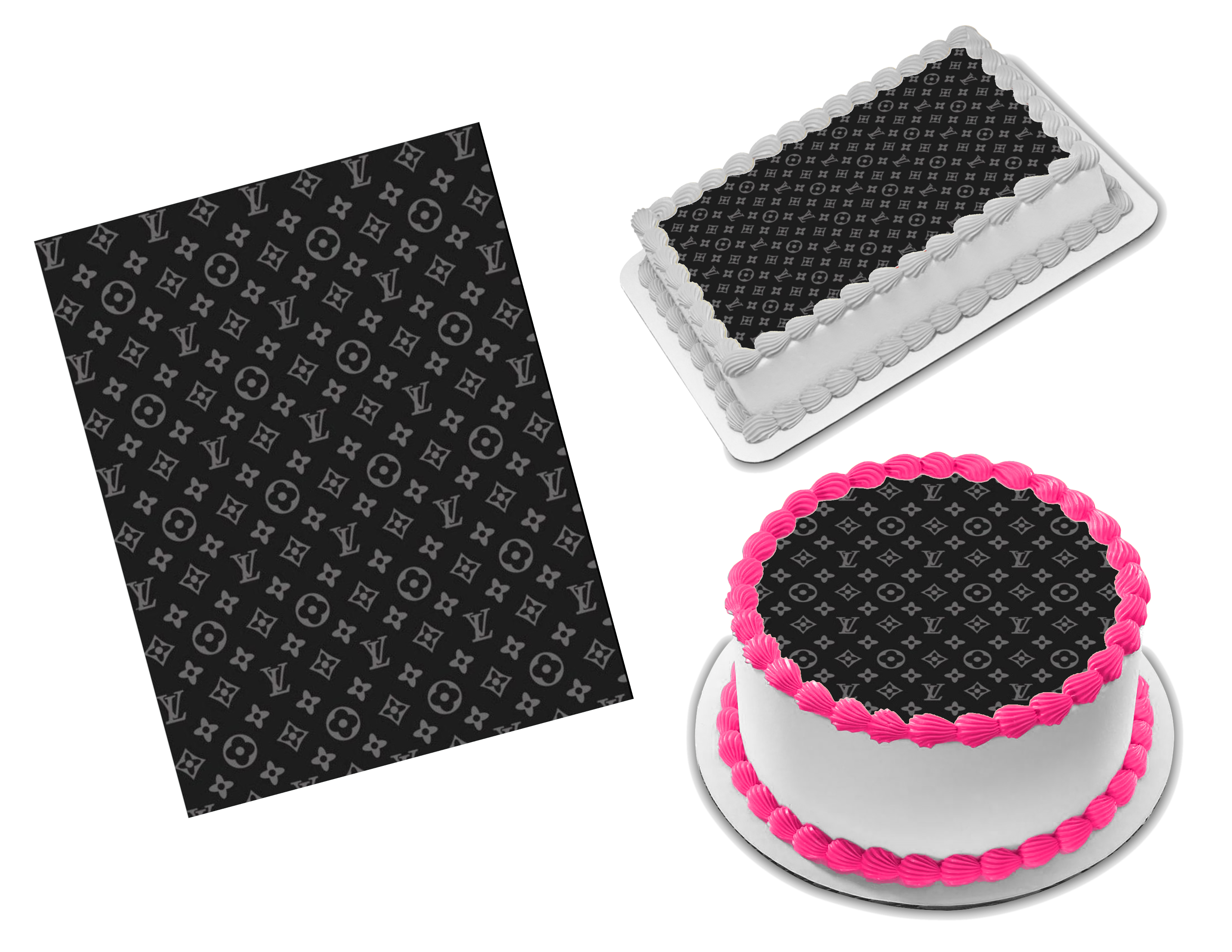 Louis Vuitton Pink Edible Image Frosting Sheet #4 (70+ sizes)