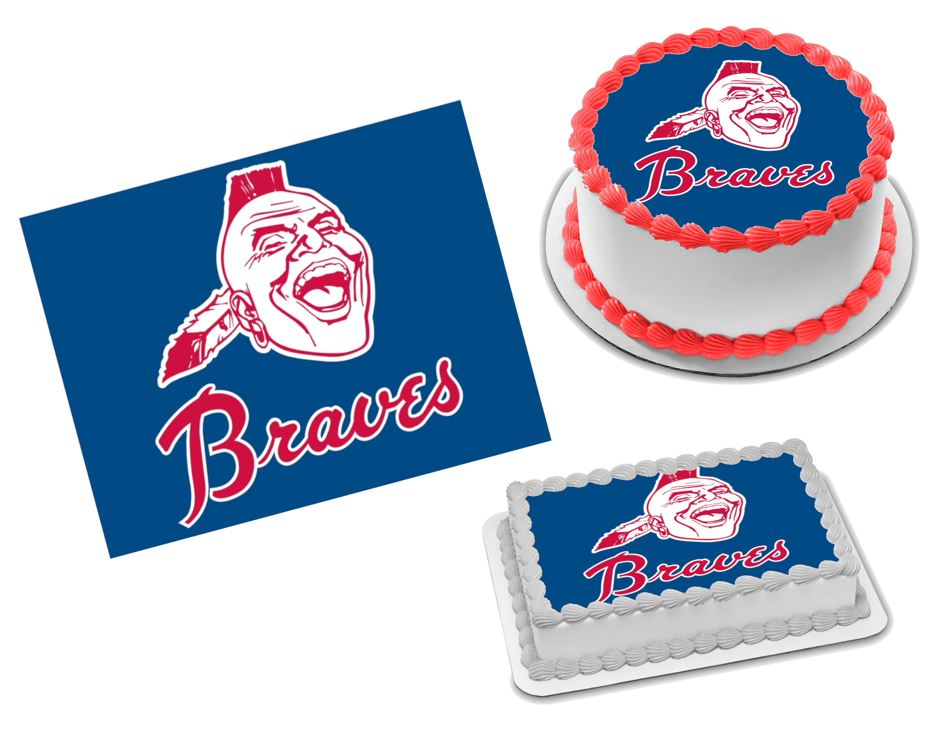 Atlanta Braves Lollipops Party Favors Personalized Suckers 12 Pcs