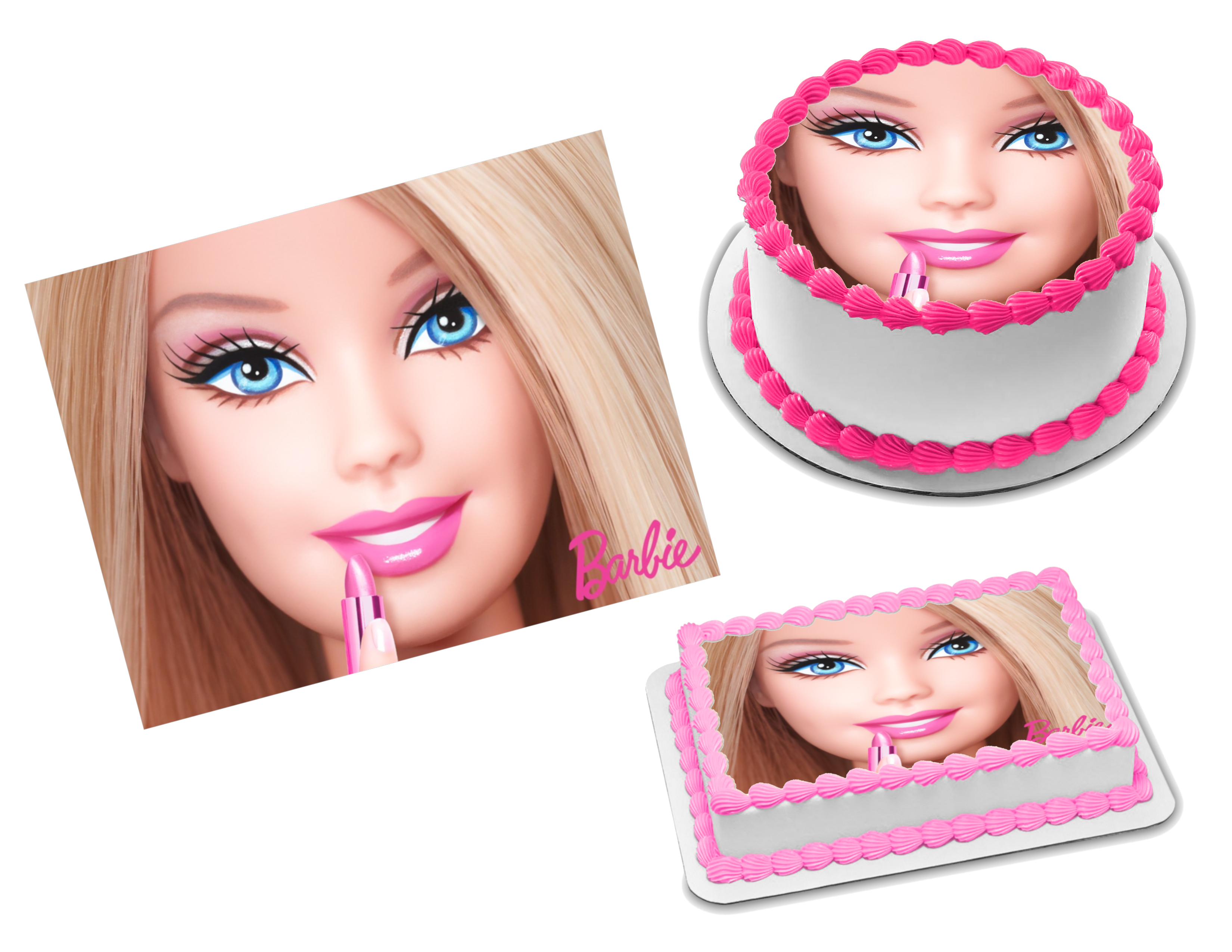 Barbie Cut Out Edible Cake Toppers, Edible Picture