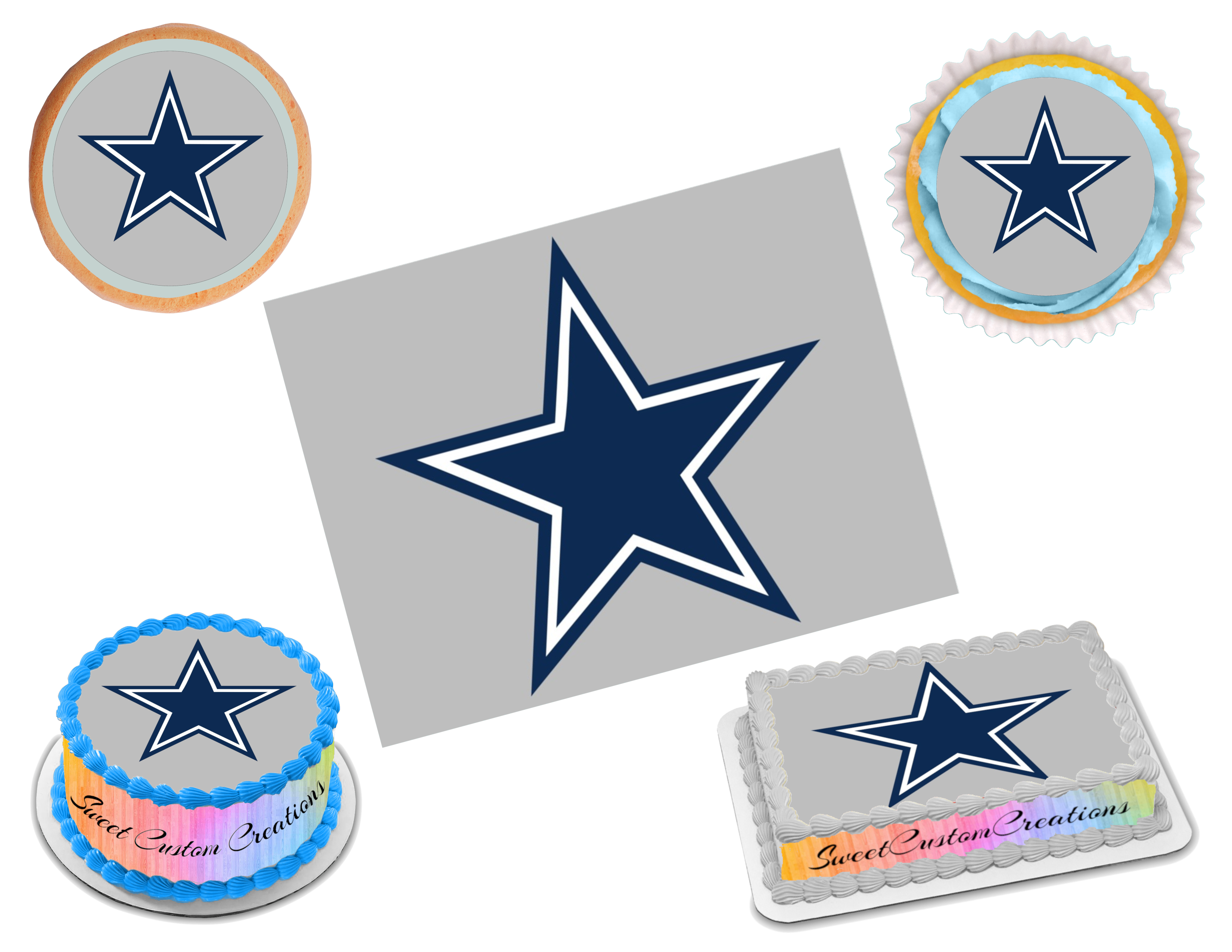 Dallas Cowboys Cupcake Toppers Printable 