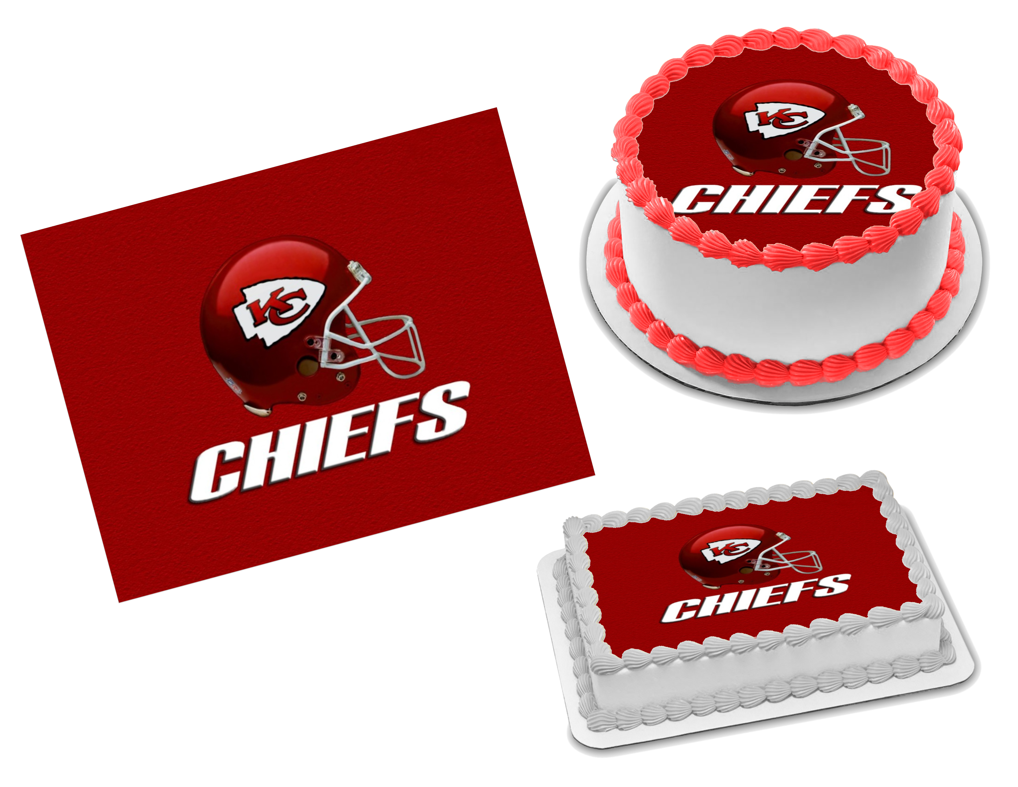 NFL Kansas City Chiefs Edible Image Toppers — Choco House