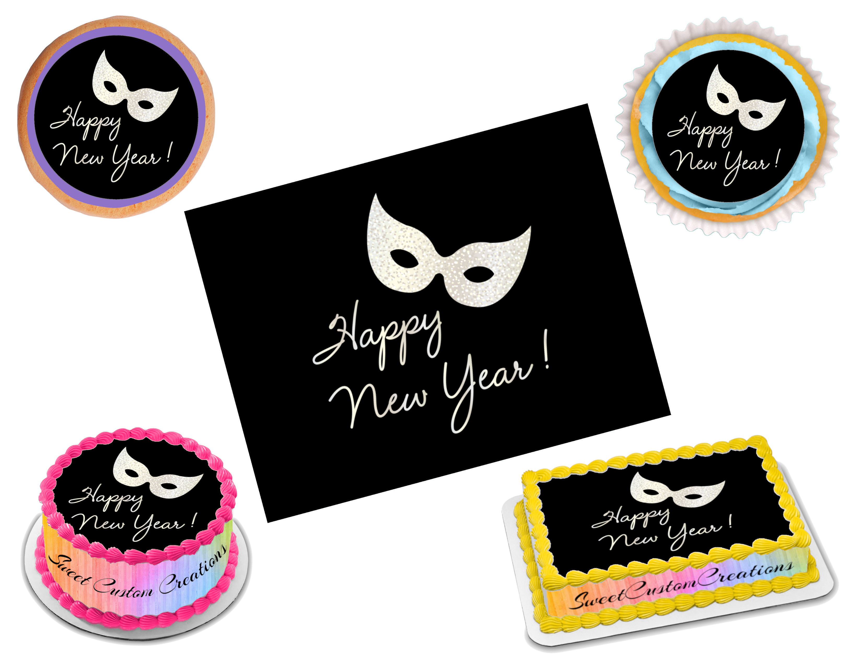 New Years Printable Cupcake Toppers - Sweet Party Place