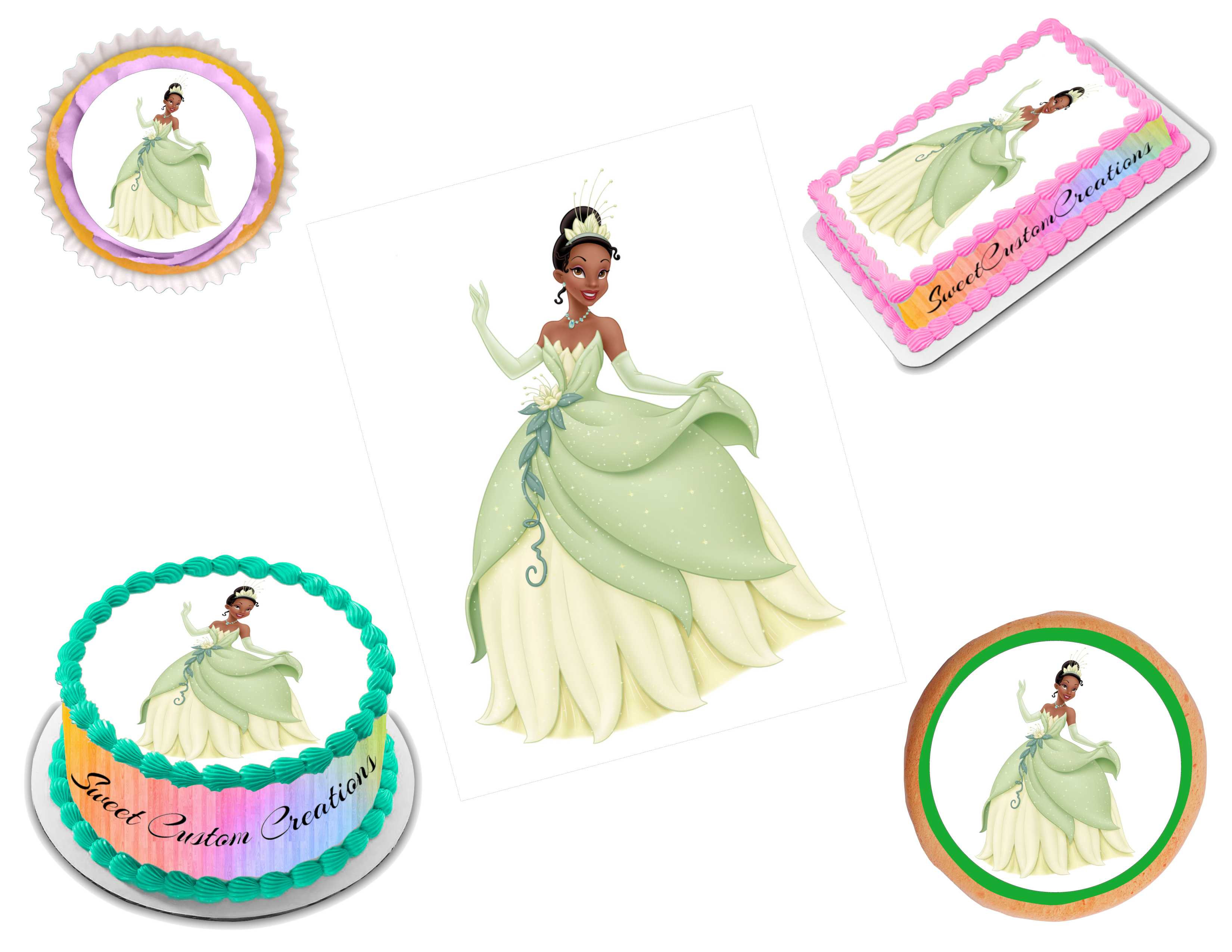 Disney Princess Cake Toppers Tiana Cupcake Toppers Printable Download