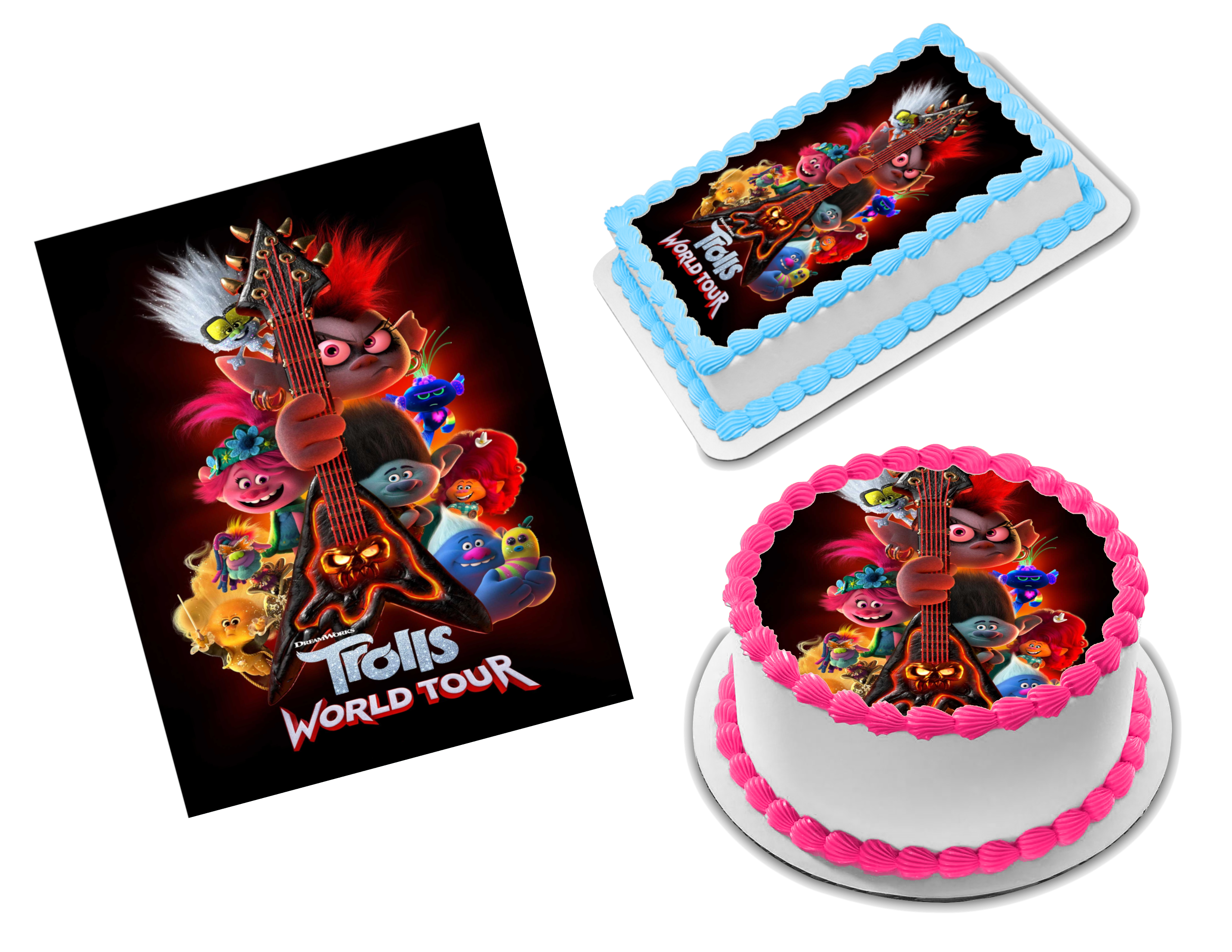 Trolls world on sale tour cake