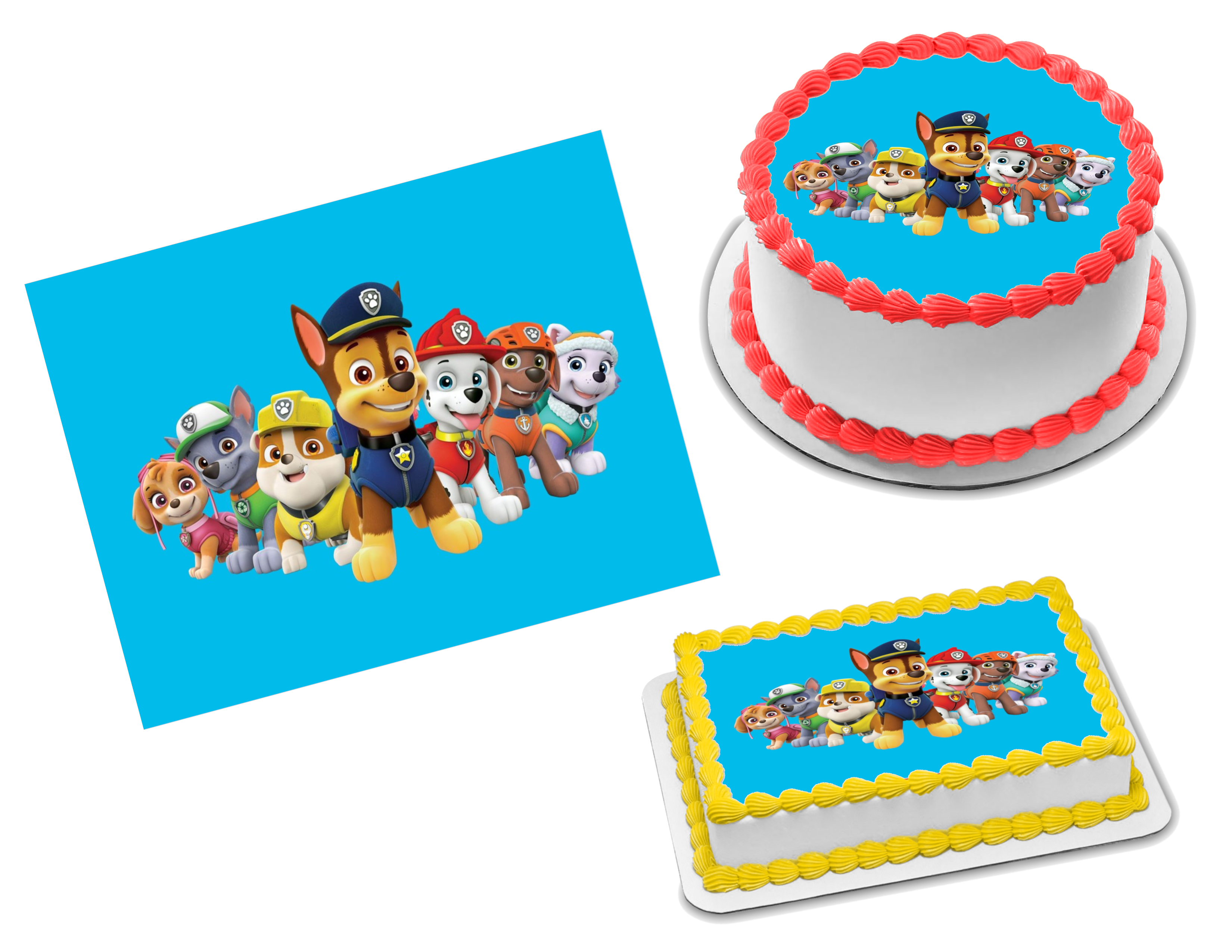 Paw Patrol Edible Cupcake Toppers (12 Images) Cake Image Icing Sugar S -  PartyCreationz