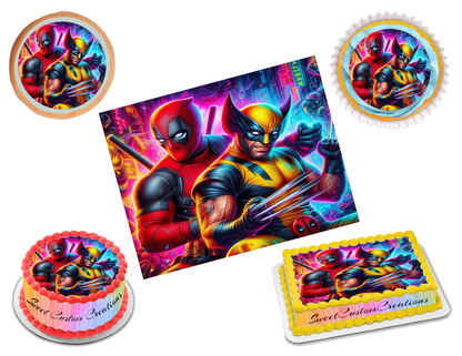 Deadpool and Wolverine Edible Image Frosting Sheet #10 (80+ sizes)