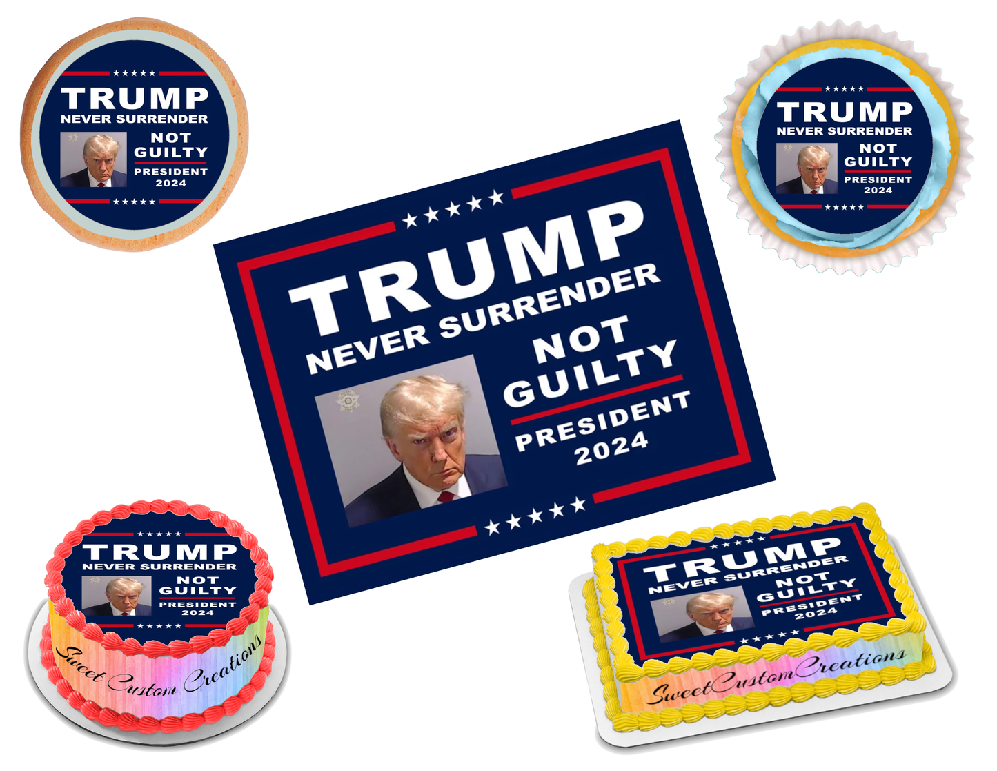 President Donald Trump Edible Image Frosting Sheet #10 (70+ sizes)