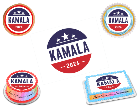 Kamala Harris Edible Image Frosting Sheet #11 (80+ sizes)