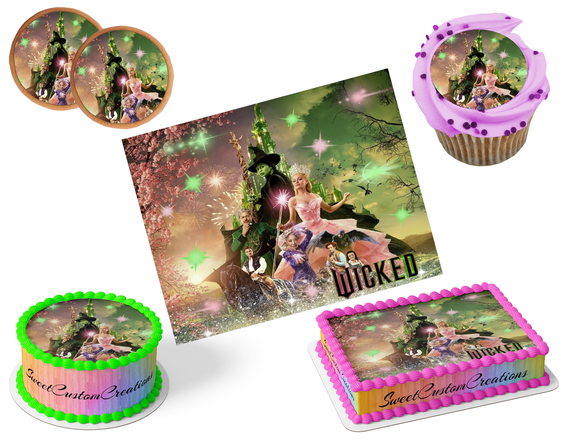 Wicked Edible Image Frosting Sheet #114 (80+ sizes)