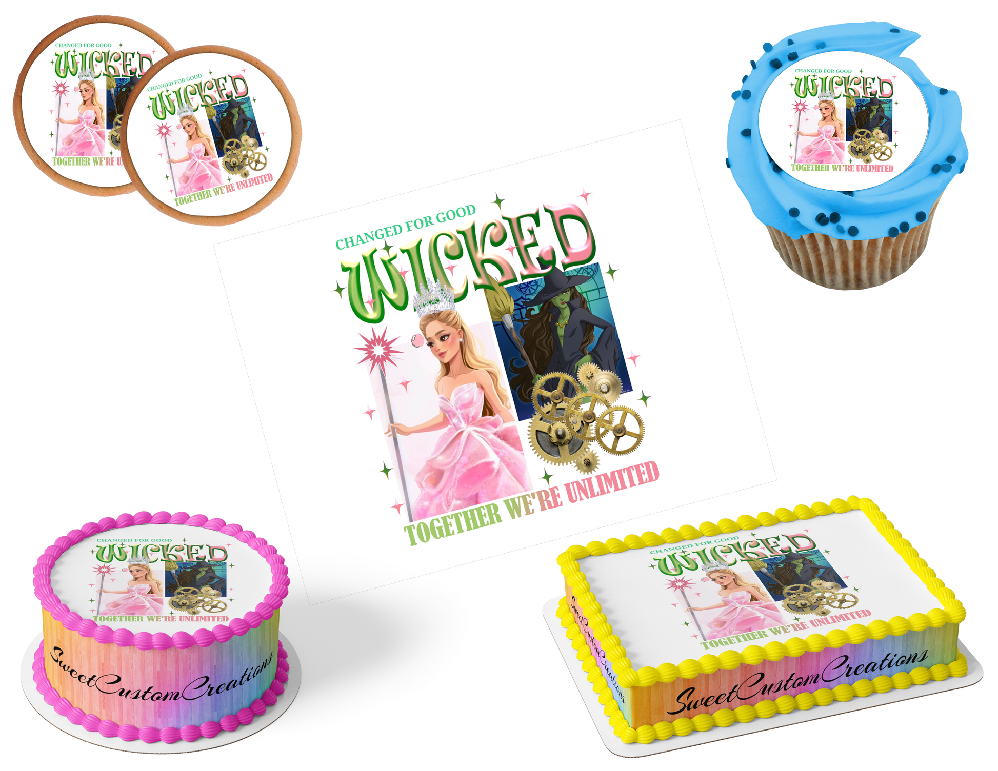 Wicked Edible Image Frosting Sheet #116 (80+ sizes)