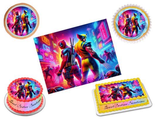 Deadpool and Wolverine Edible Image Frosting Sheet #11 (80+ sizes)