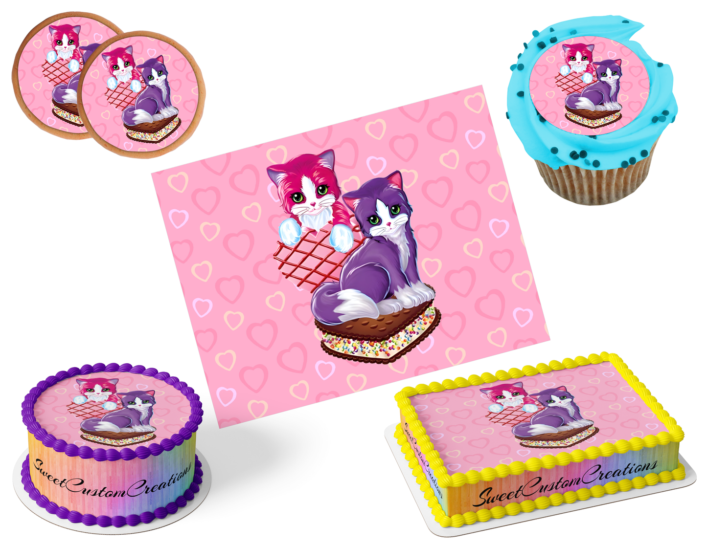 Cat Edible Image Frosting Sheet #11 (80+ sizes)