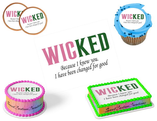 Wicked Edible Image Frosting Sheet #128 (80+ sizes)