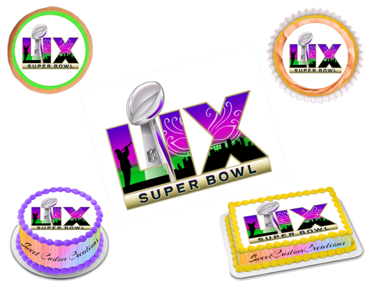 Super Bowl 59 LIX 2025 Edible Image Frosting Sheet #12 (80+ sizes)