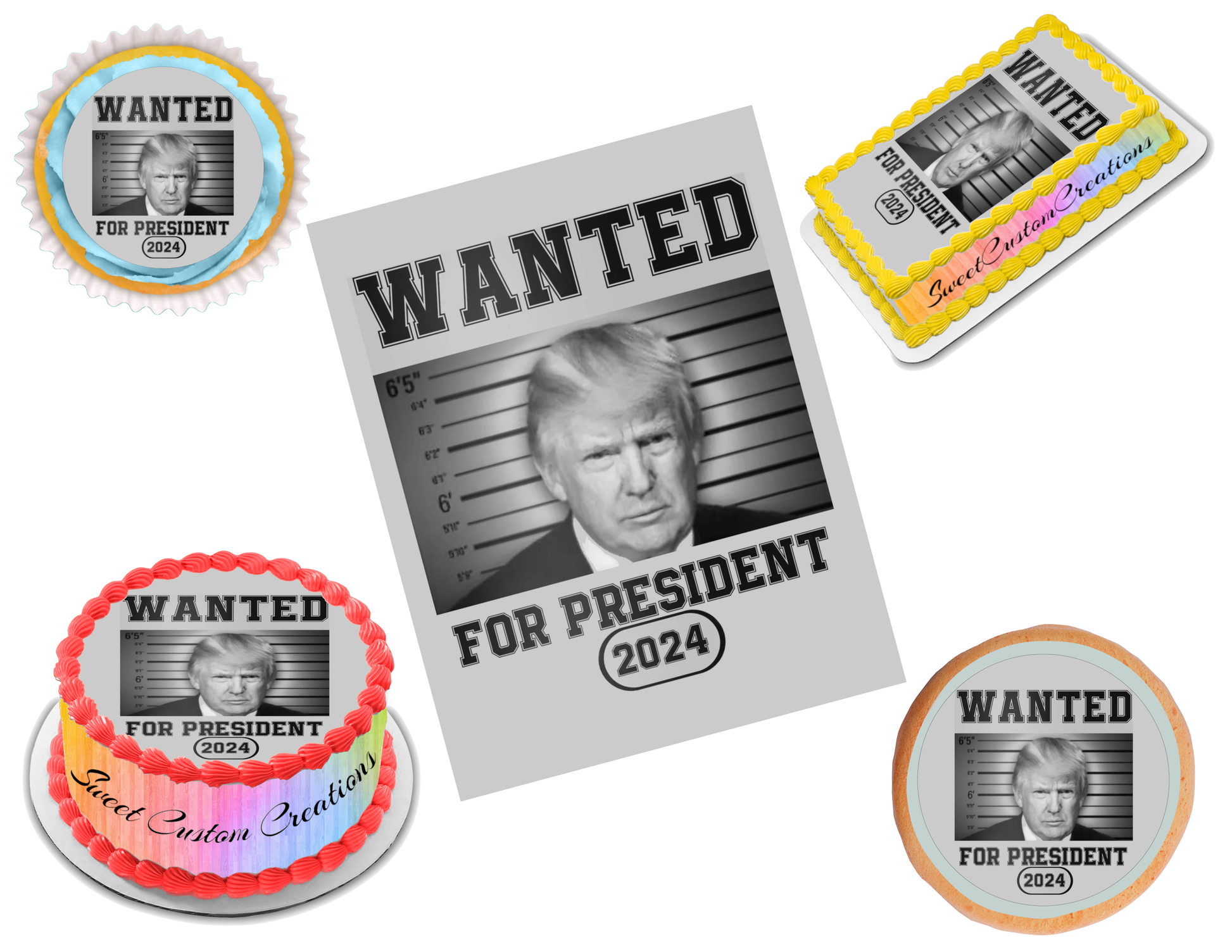 President Donald Trump Edible Image Frosting Sheet #12 (70+ sizes)