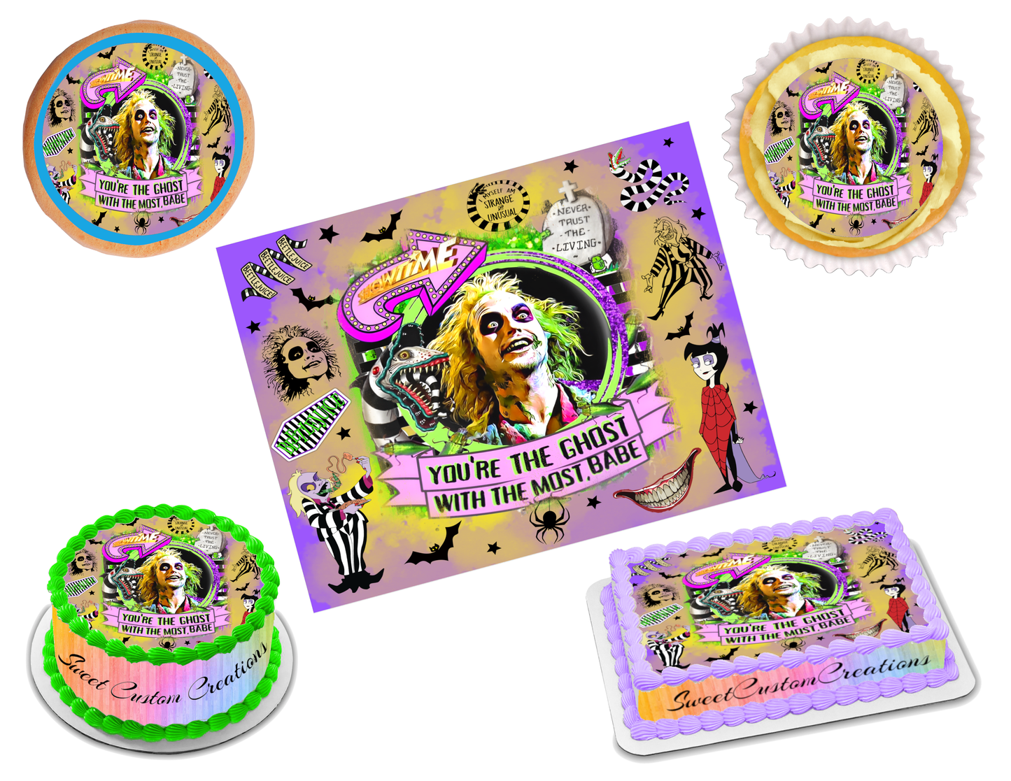 Beetlejuice Edible Image Frosting Sheet #12 (80+ sizes)