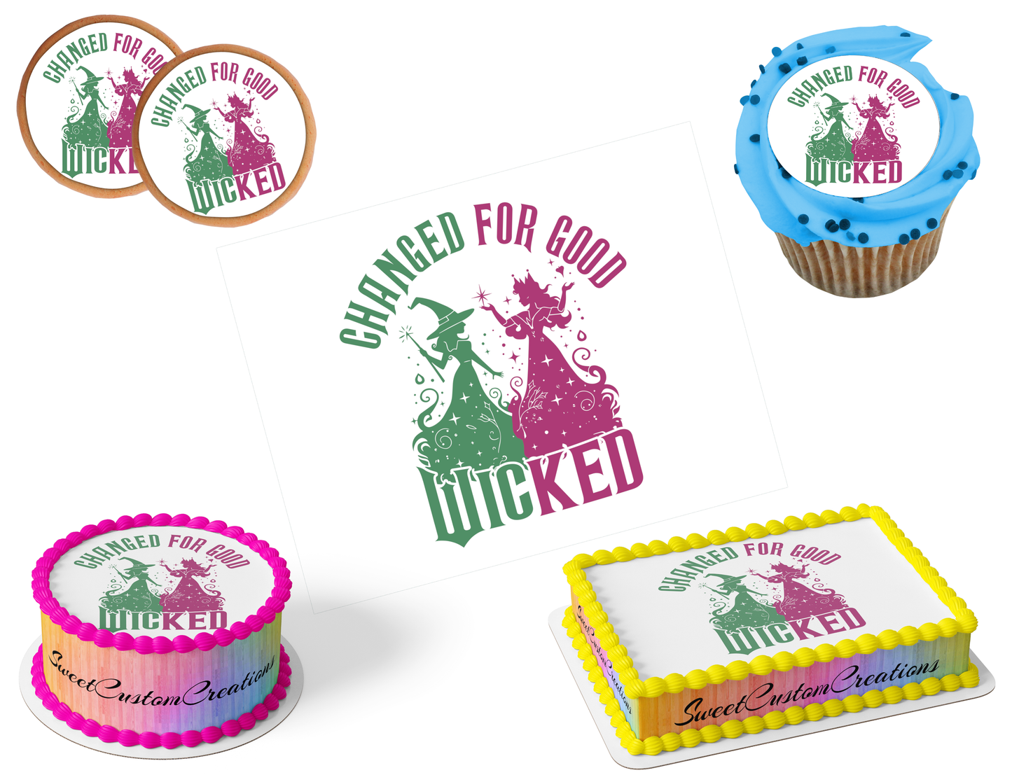 Wicked Edible Image Frosting Sheet #135 (80+ sizes)