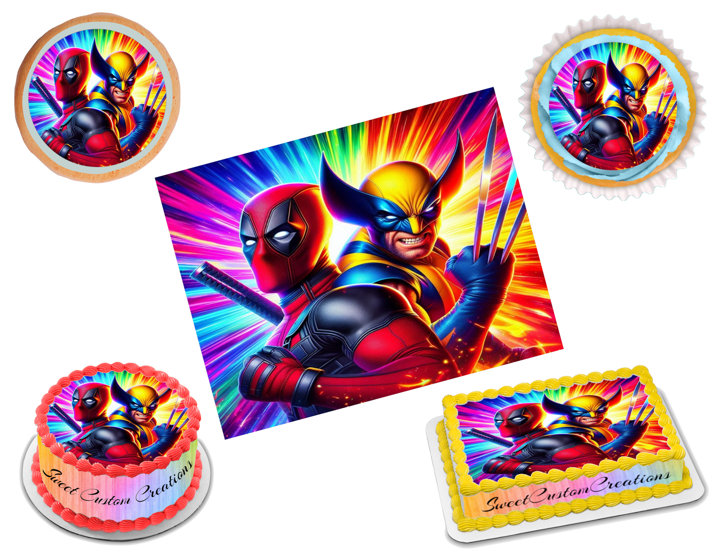 Deadpool and Wolverine Edible Image Frosting Sheet #13 (80+ sizes)