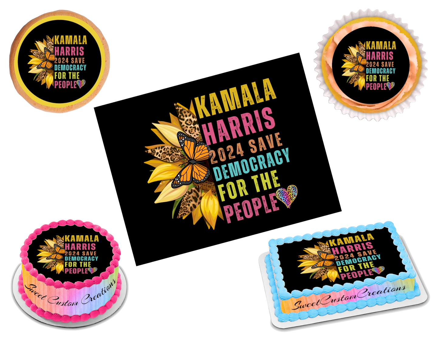 Kamala Harris Edible Image Frosting Sheet #13 (80+ sizes)