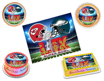 Super Bowl 59 LIX 2025 Edible Image Frosting Sheet #13 (80+ sizes)