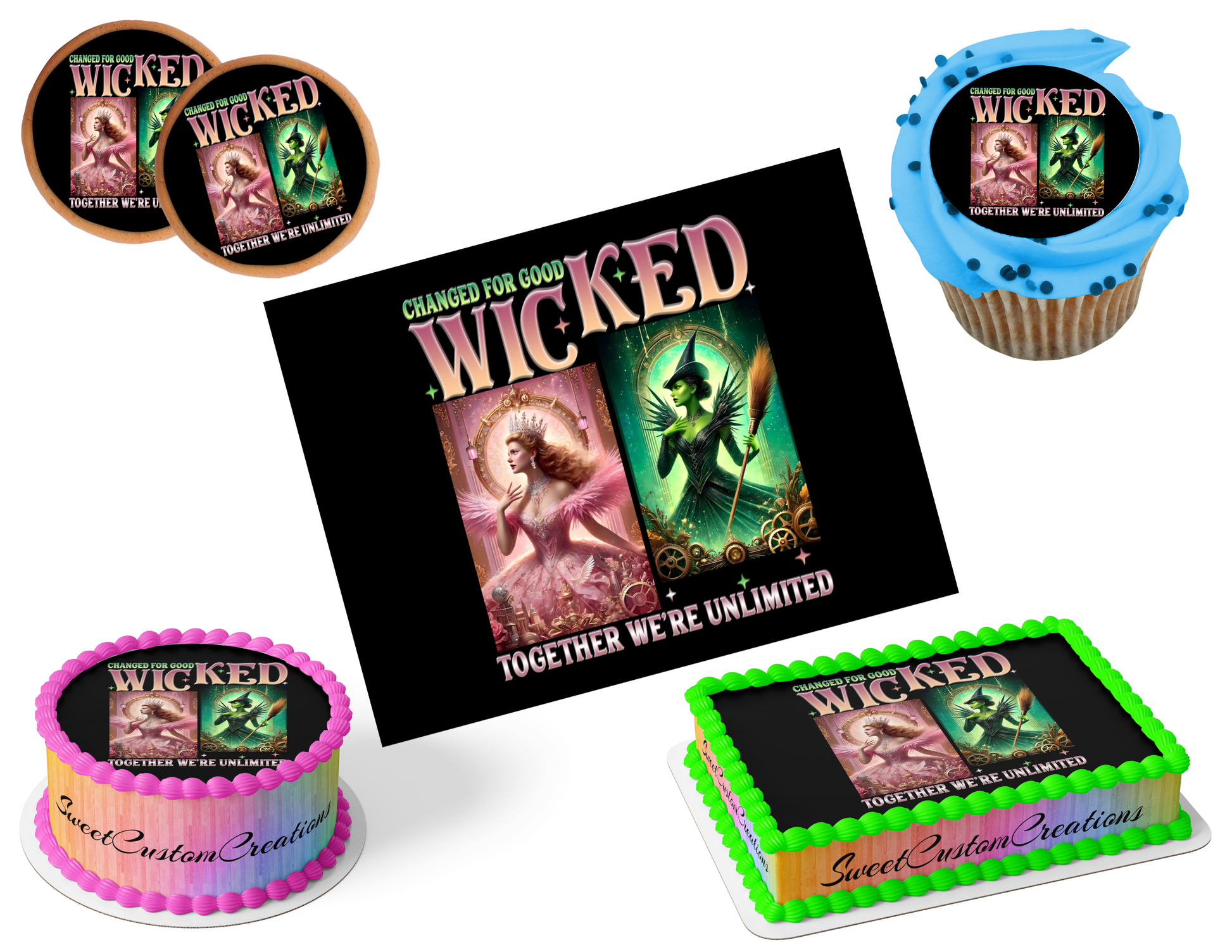 Wicked Edible Image Frosting Sheet #142 (80+ sizes)