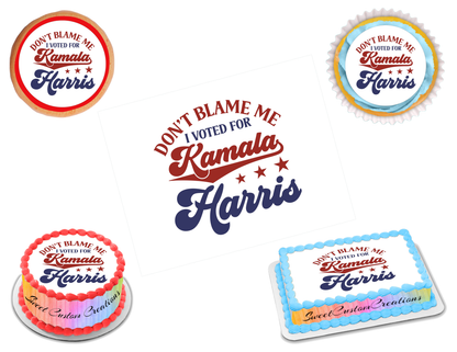 Kamala Harris Edible Image Frosting Sheet #14 (80+ sizes)