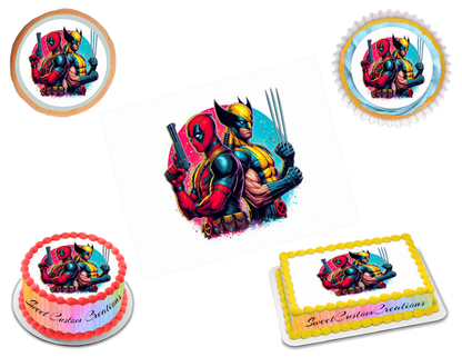 Deadpool and Wolverine Edible Image Frosting Sheet #15 (80+ sizes)