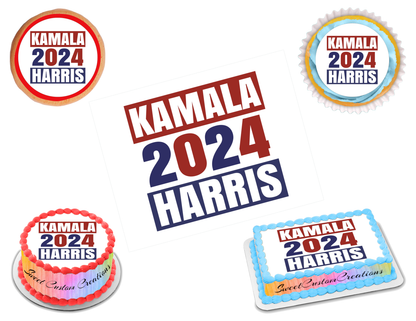 Kamala Harris Edible Image Frosting Sheet #16 (80+ sizes)