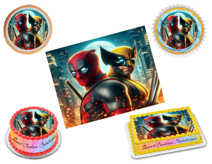 Deadpool and Wolverine Edible Image Frosting Sheet #17 (80+ sizes)