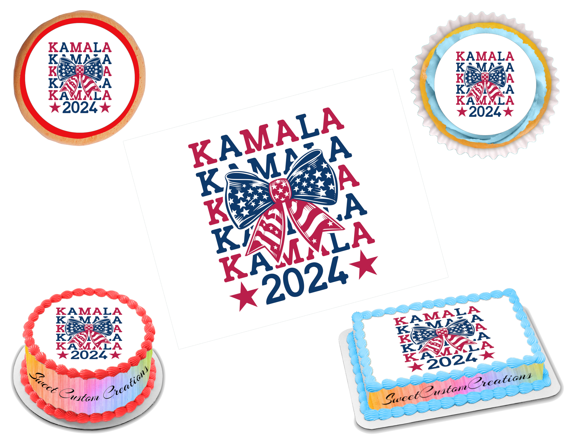 Kamala Harris Edible Image Frosting Sheet #17 (80+ sizes)