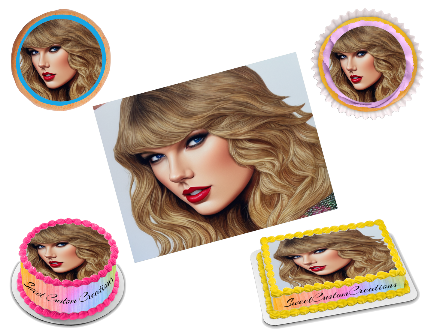 Taylor Swift Edible Image Frosting Sheet #17 (70+ sizes)