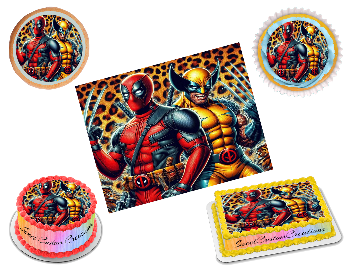 Deadpool and Wolverine Edible Image Frosting Sheet #18 (80+ sizes)