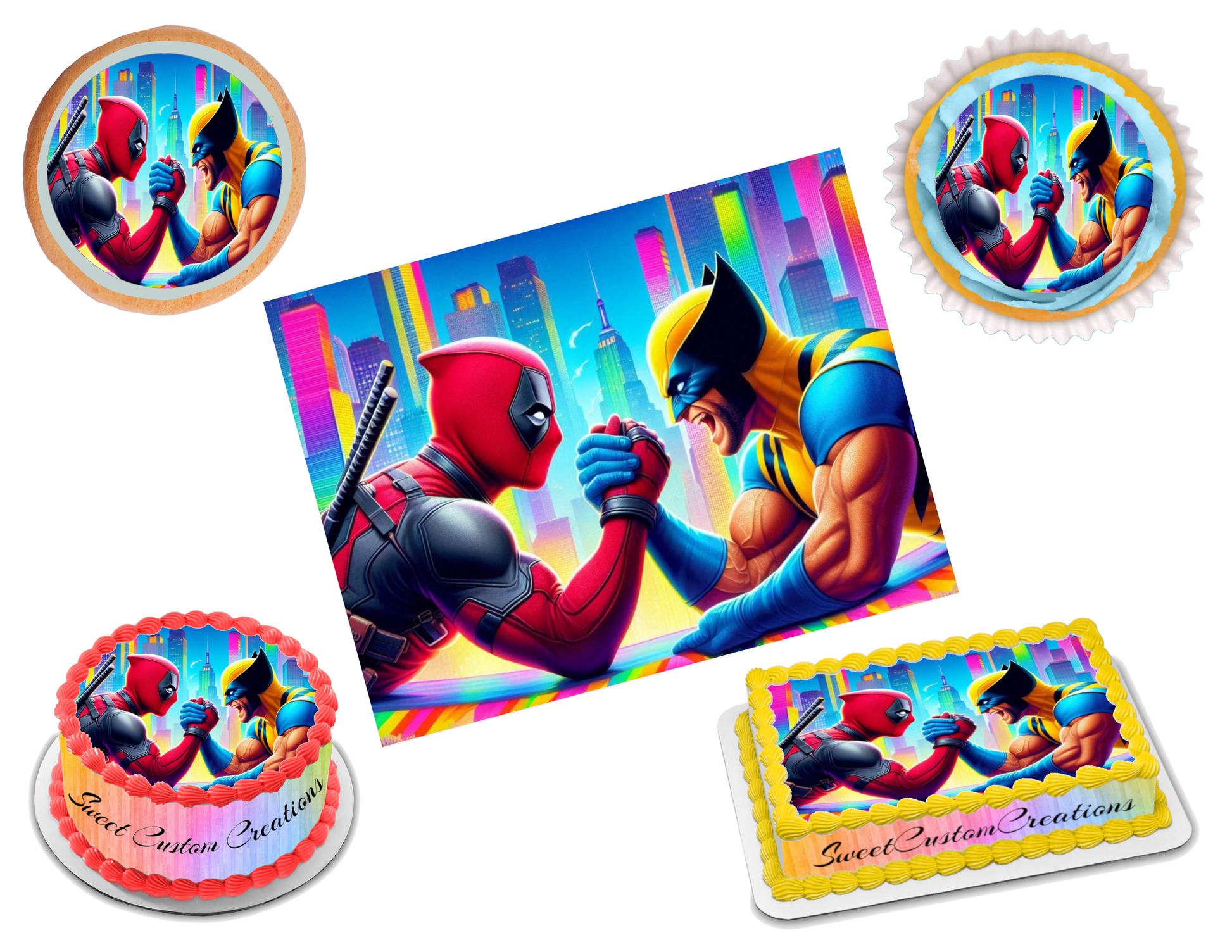 Deadpool and Wolverine Edible Image Frosting Sheet #19 (80+ sizes)