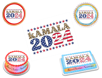 Kamala Harris Edible Image Frosting Sheet #19 (80+ sizes)