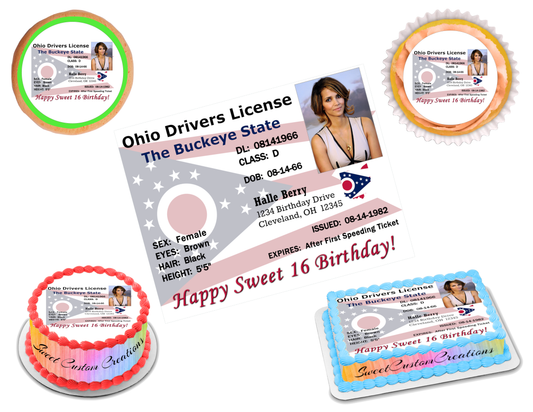 OH Drivers License Edible Image Frosting Sheet (70+ sizes)