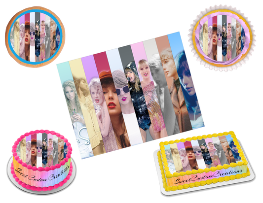Taylor Swift Edible Image Frosting Sheet #1 (70+ sizes)