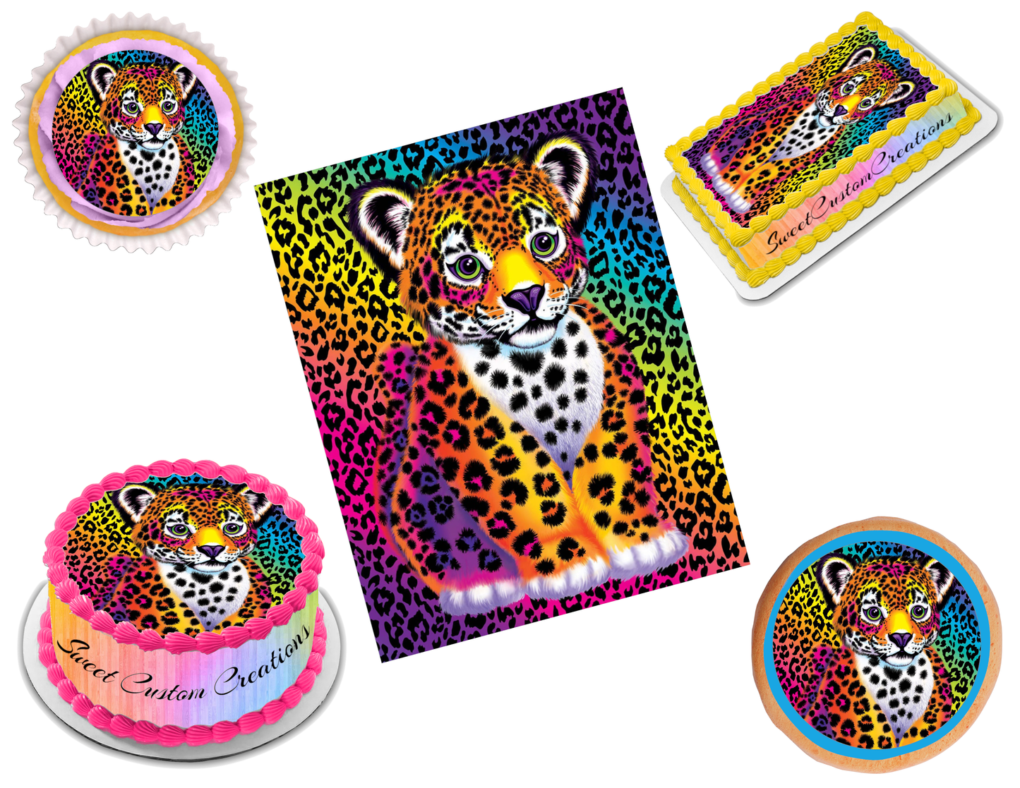 Cheetah Edible Image Frosting Sheet #1 (70+ sizes)