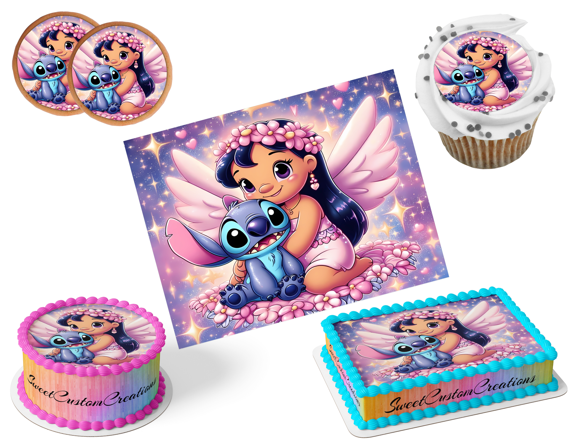 Lilo and Stitch Edible Image Frosting Sheet #1 (80+ sizes)