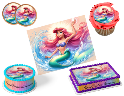 Little Mermaid Edible Image Frosting Sheet #1 (80+ sizes)