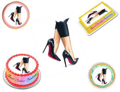 Fashion Legs High Heels Edible Image Frosting Sheet #1 (70+ sizes)