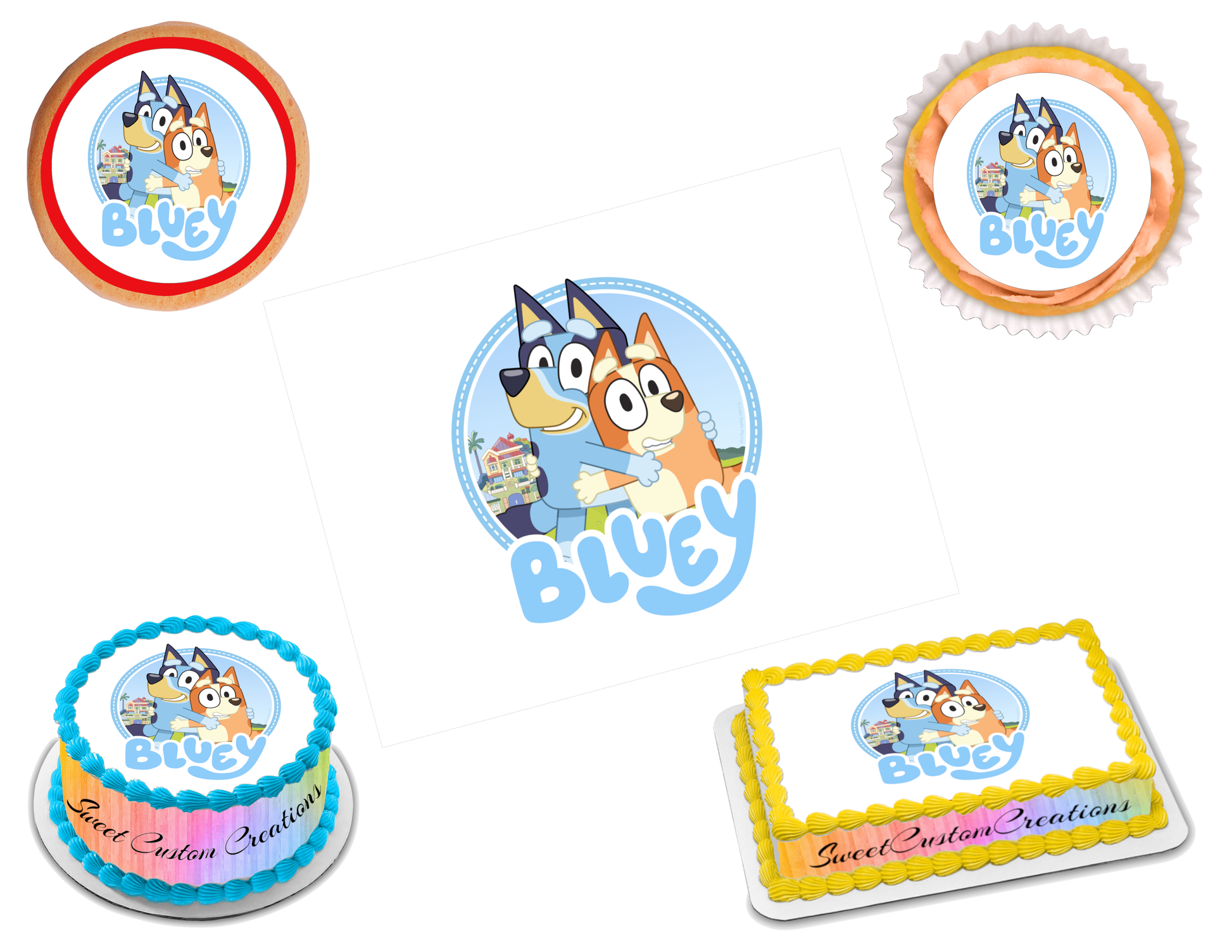 Bluey Edible Image Frosting Sheet #1 Topper (70+ sizes) – Sweet Custom ...