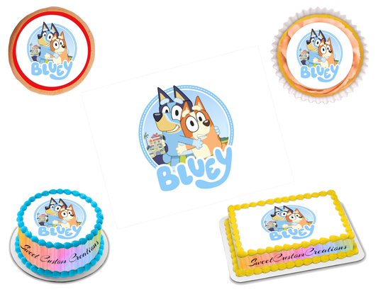 Bluey Edible Image  Frosting Sheet #1 Topper (70+ sizes)