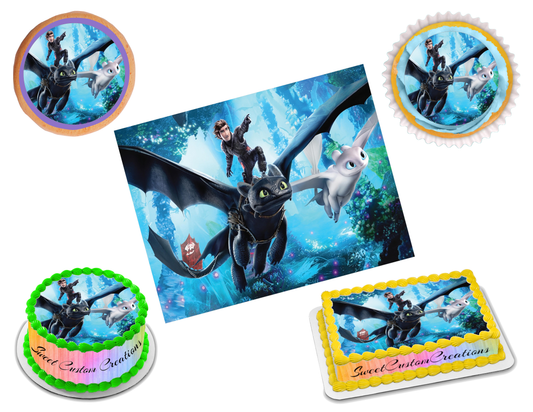 How to Train Your Dragon Edible Image Frosting Sheet #20 (70+ sizes)