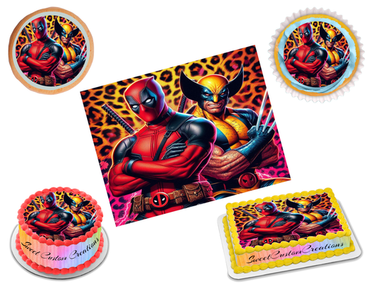 Deadpool and Wolverine Edible Image Frosting Sheet #21 (80+ sizes)